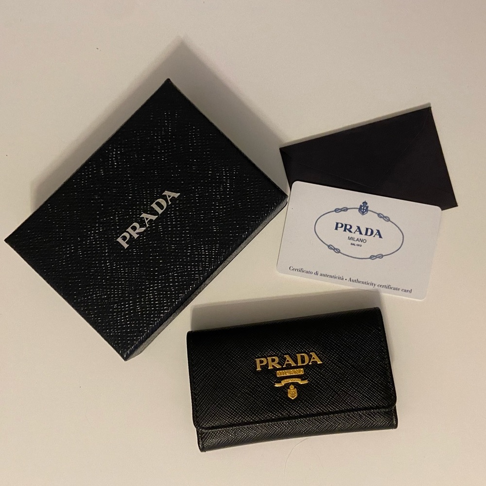 Prada Saffiano 4 Ring Key Holder